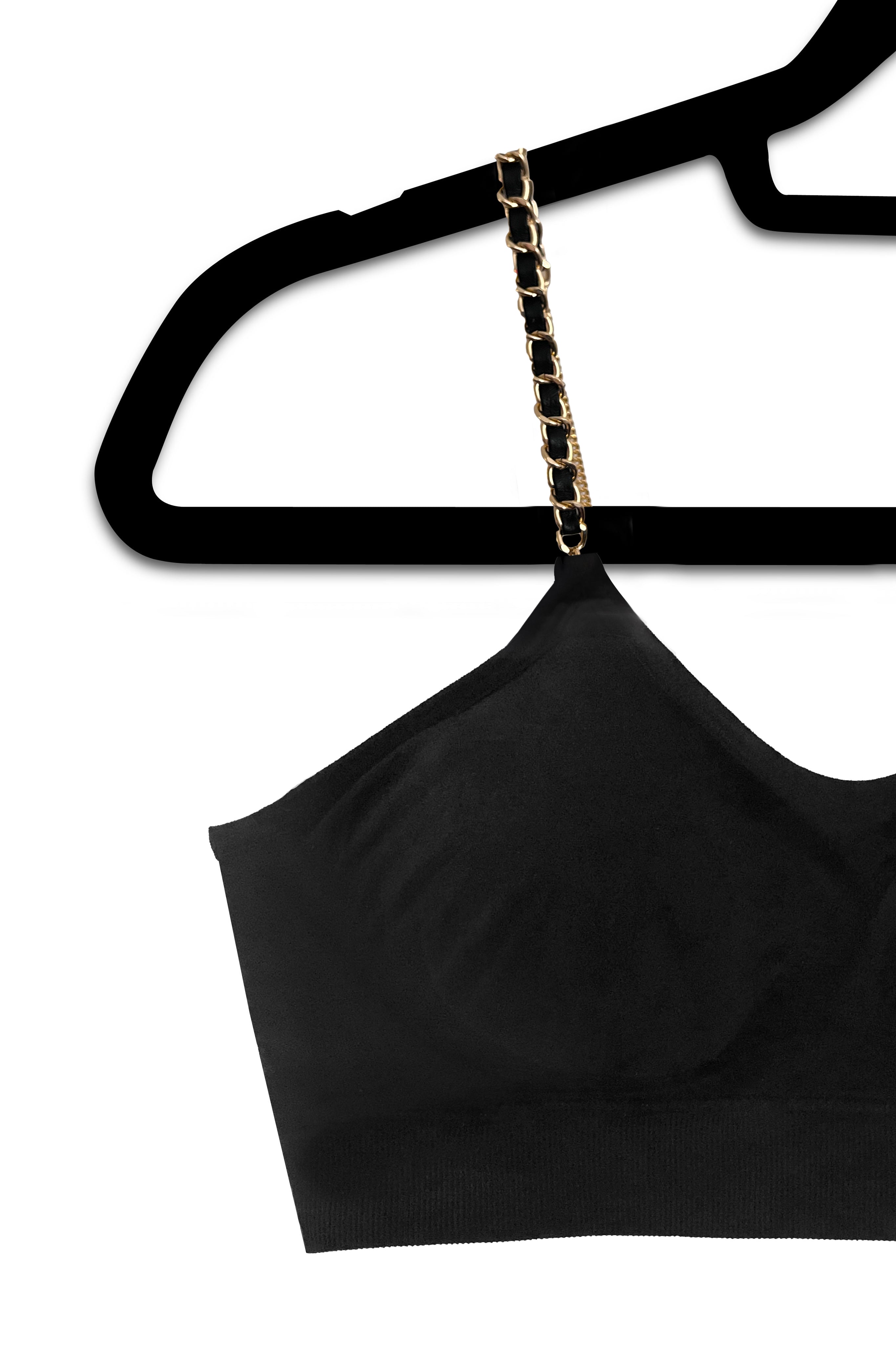 Gold/Black Chain (attached to our basic black bra) image 0