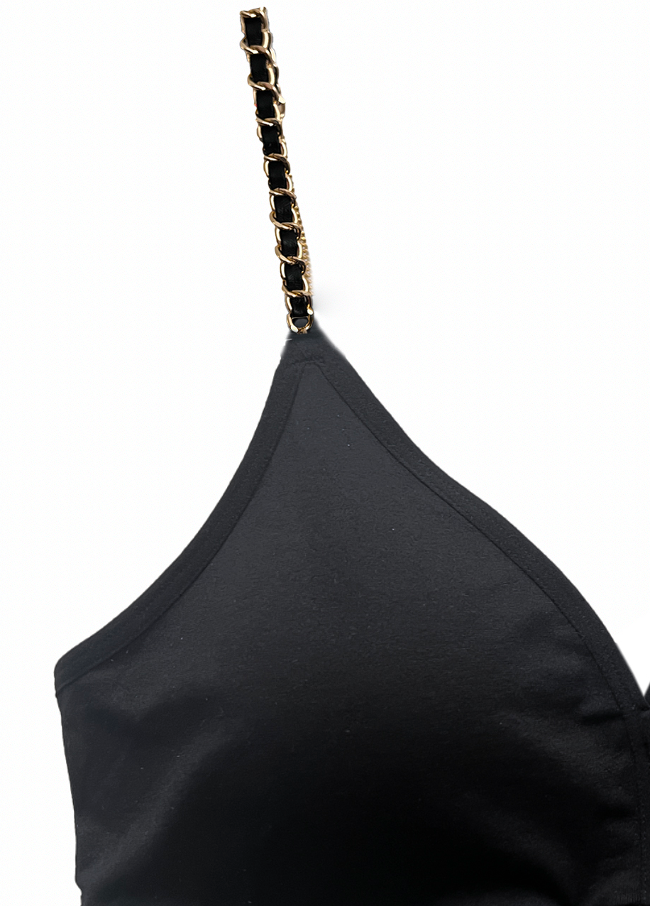 Gold/Black Chain (attached to our black plunge bra) image 0