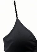 Silver/Black Chain (attached to our black plunge bra) image 0