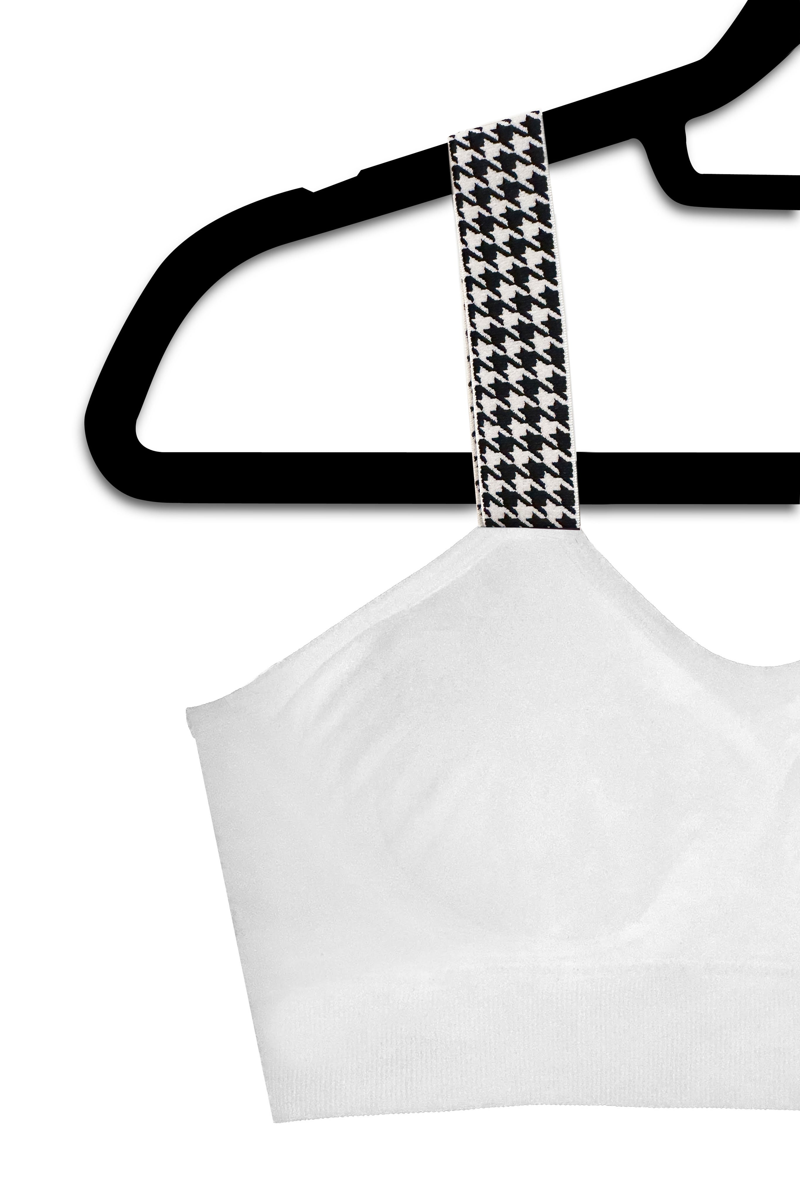 B&W Houndstooth (attached to white bra) image 0