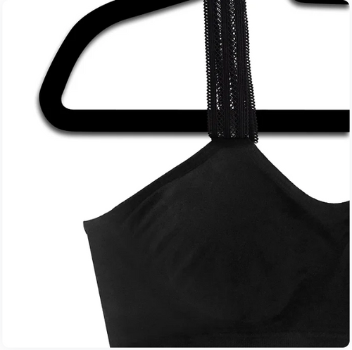 BLACK LACE (attached to our plus size black bra) image 0