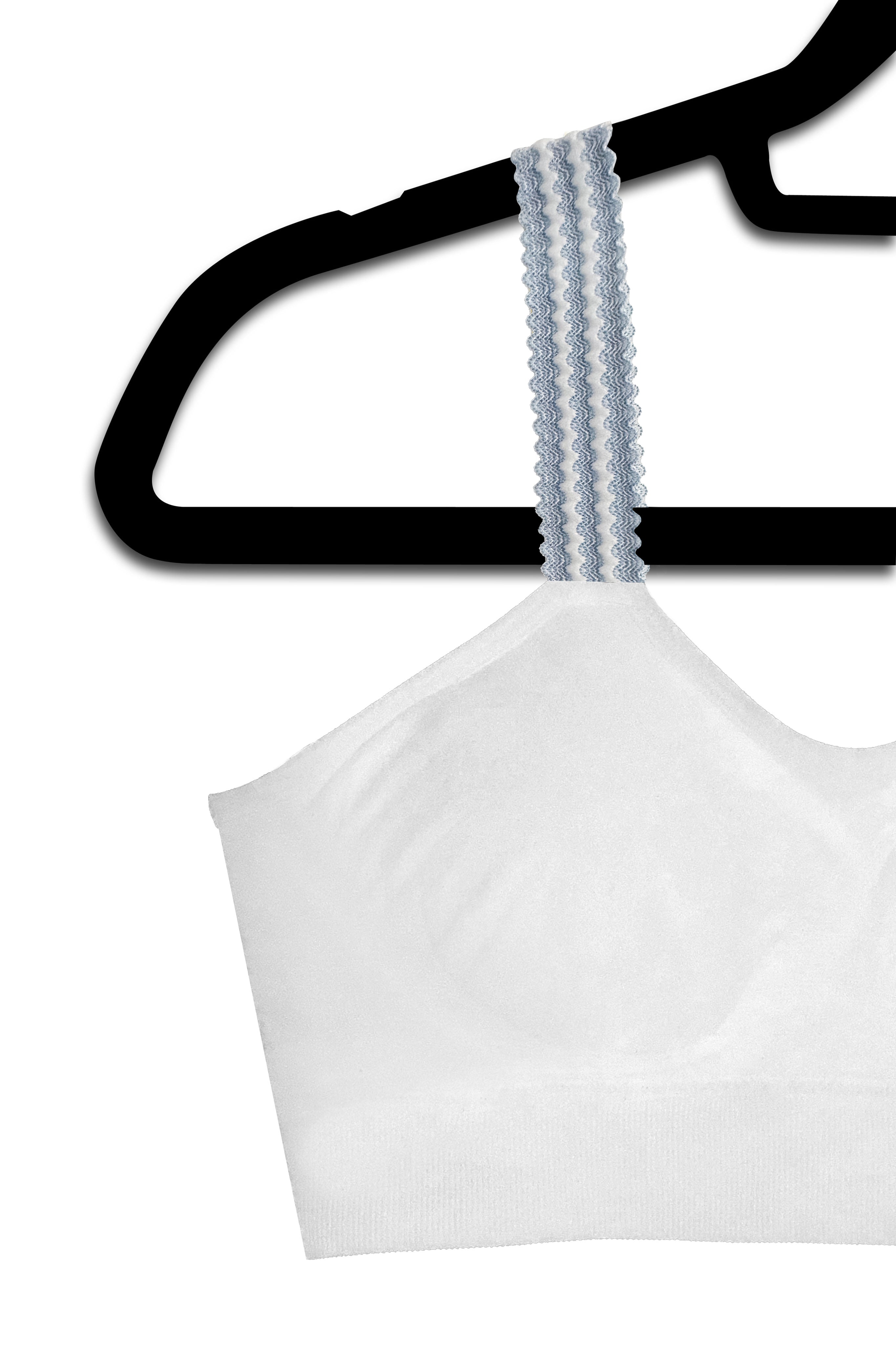 Denim & White LOVE (attached to our white bra) image 0
