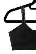 Black Loop Silver Studs (attached to our black bra) image 0
