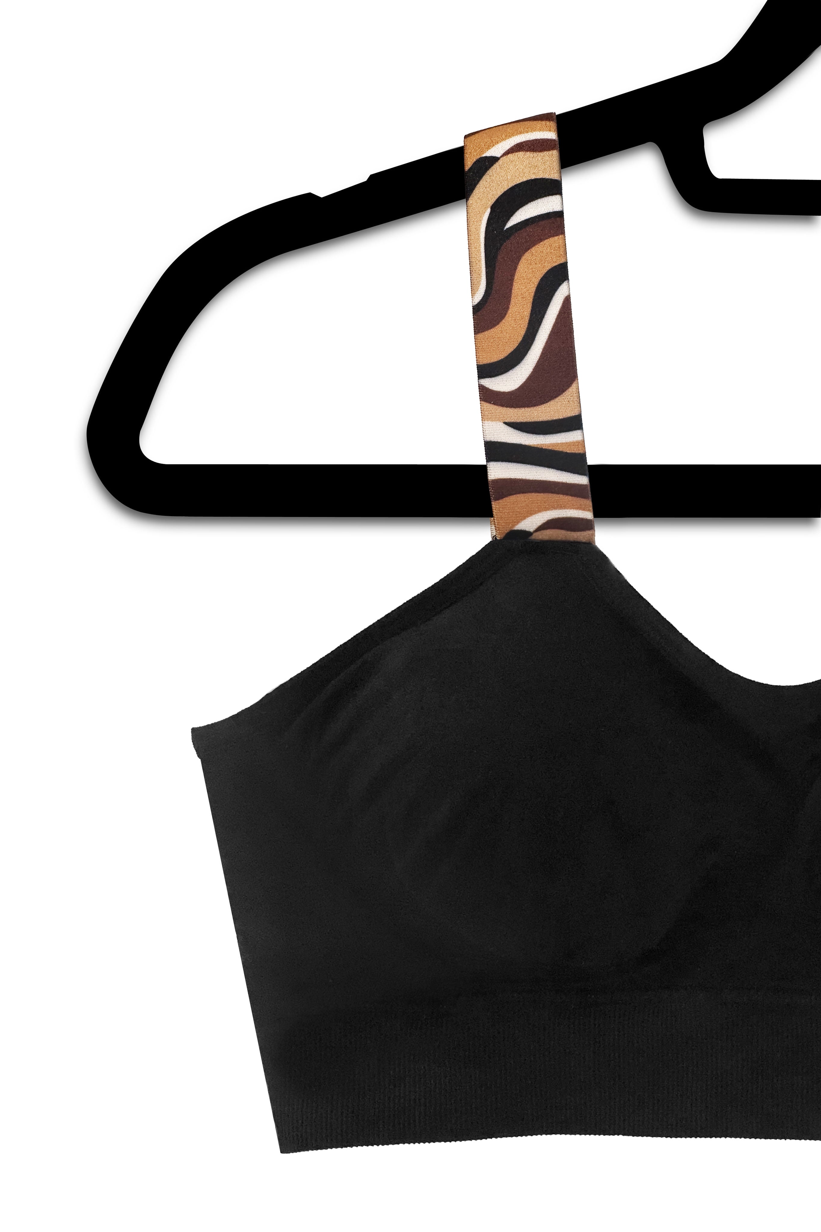 NUDE SWIRL (attached to our plus size black bra) image 0